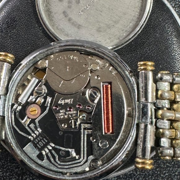 Classic Swiss Made Ravisa Quartz Moon Phase Champagne Dial 2 Tone Ladies Watch - Picture 11 of 12